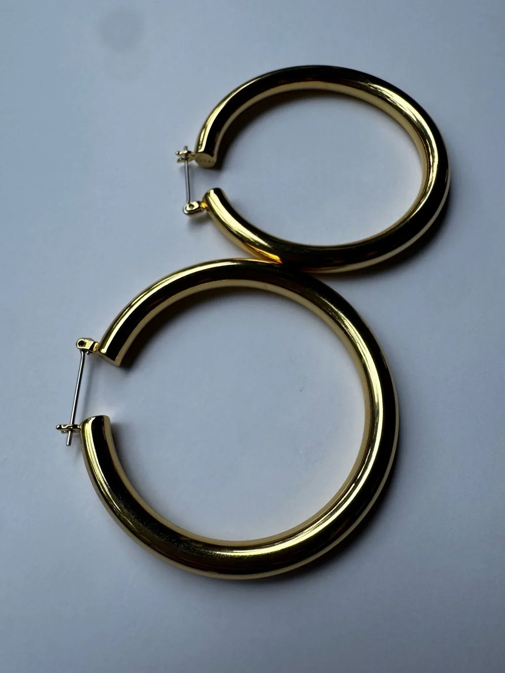 Luv Aj Polished Gold Chunky Hoop Earrings